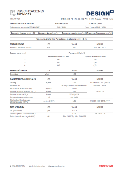 TECHNICAL SPECIFICATIONS